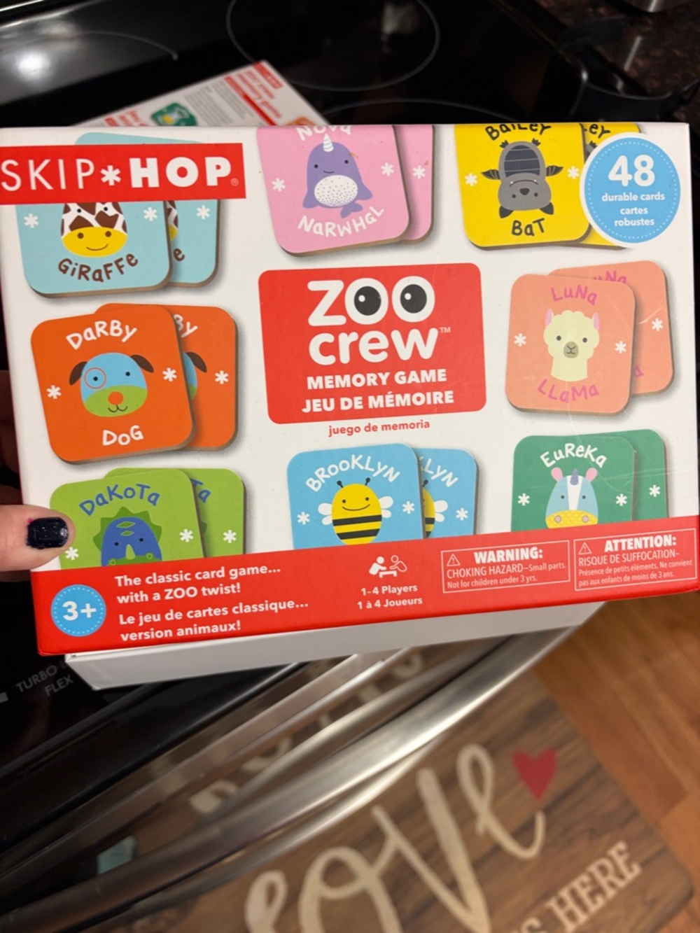 Skip Hop Zoo Crew Memory Game - Bright Multicolor Animal Cards